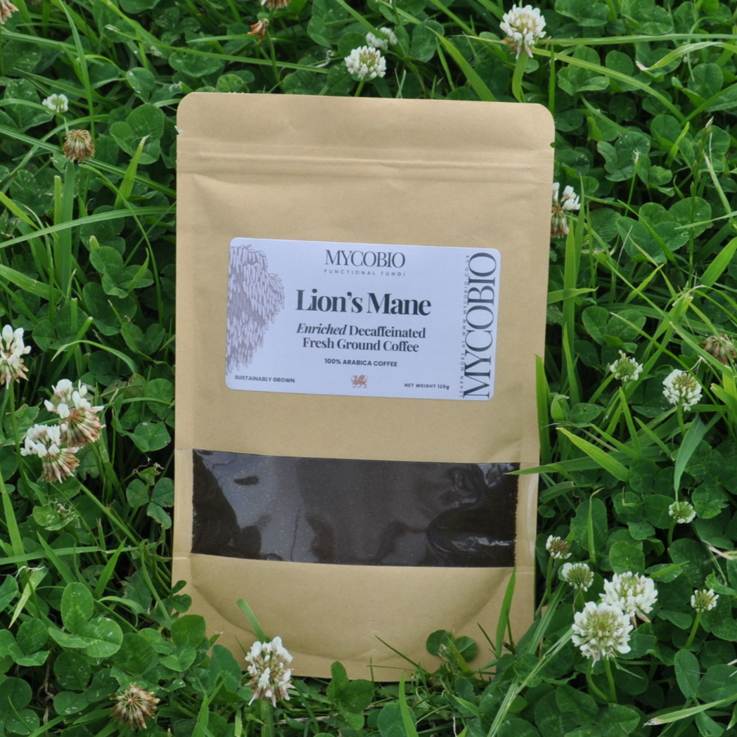 Lion's Mane Enriched Decaffeinated Fresh Ground Coffee